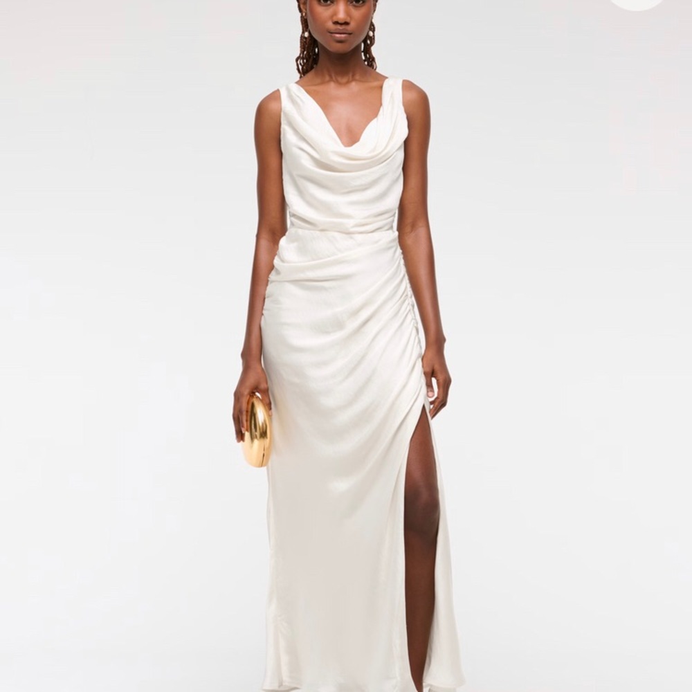 Abercrombie & Fitch Elegant White Maxi Dress